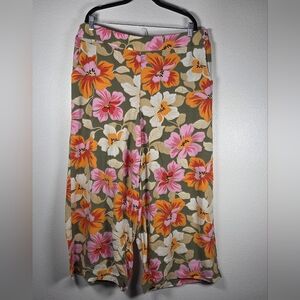 Lane Bryant Floral Wide Leg Pants - Multicolor